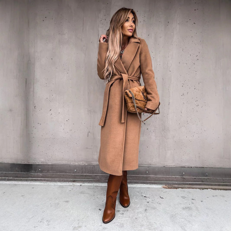 Sylvie Elegant Coat with Belted