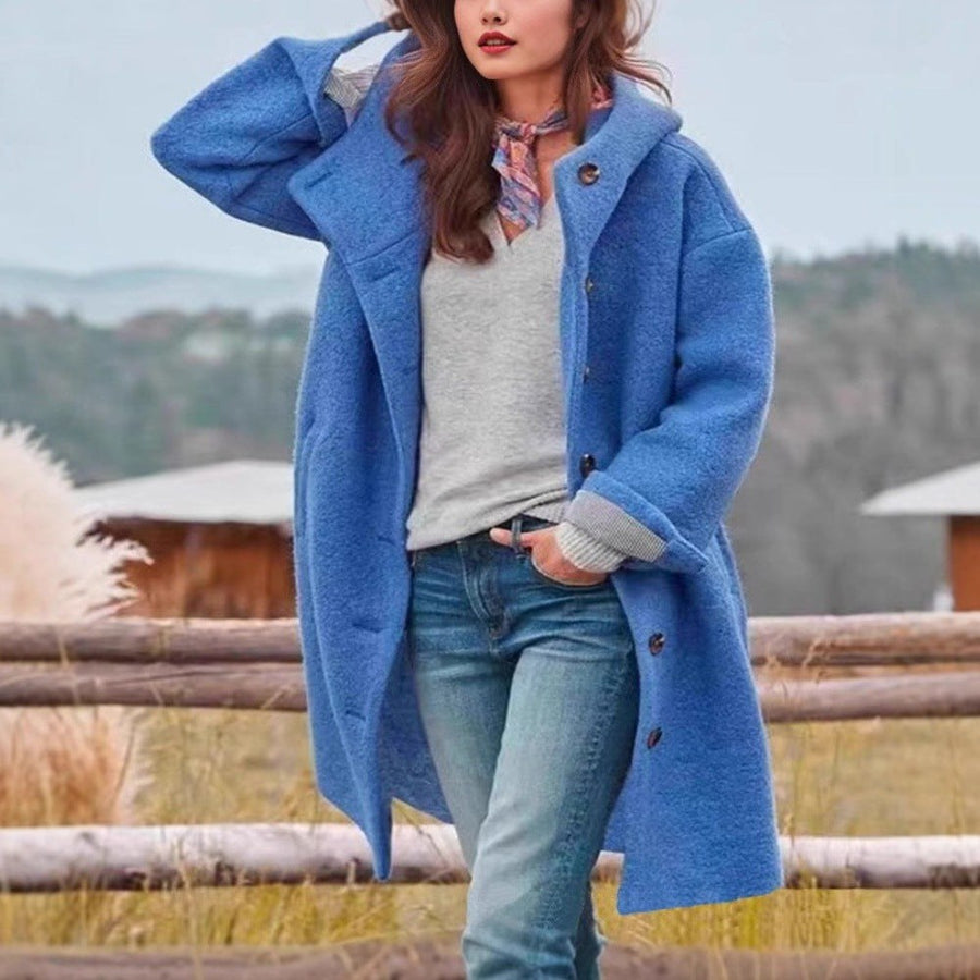 Tabitha Casual Coat with Pockets and Oversized