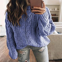 Tabitha Knit Sweater in Light Blue