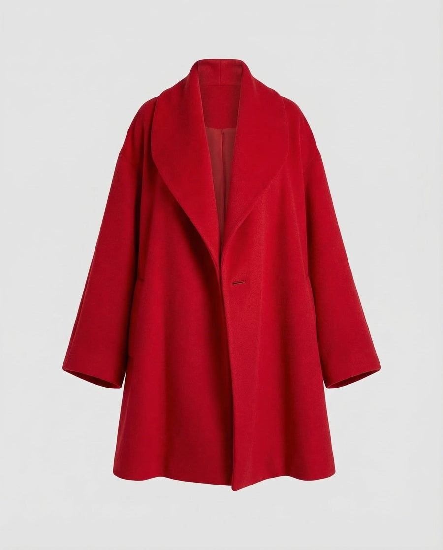Talia Jacket with Crew Neck in Red