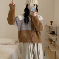 Talia Knit Cardigan with Button Front in Yellow