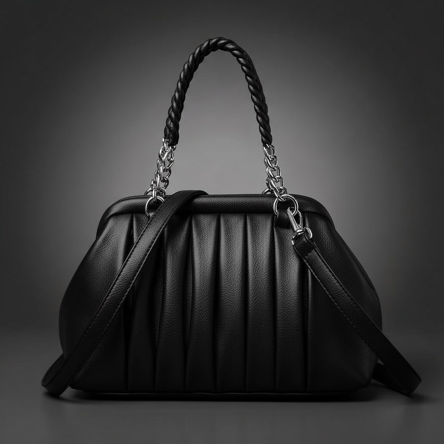 Talia Top Handle Bag in Charcoal