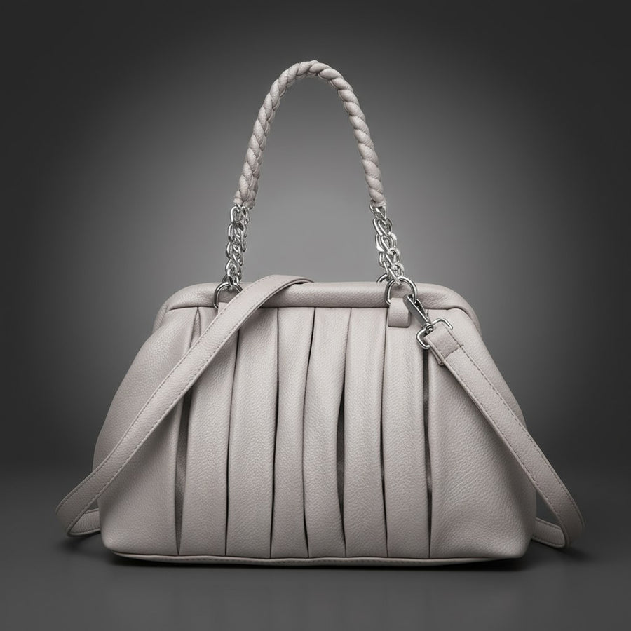 Talia Top Handle Bag in Pearl