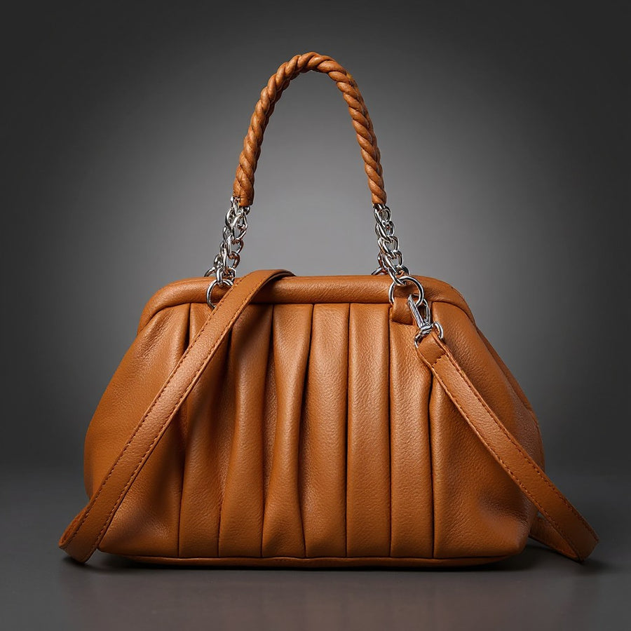 Talia Top Handle Bag in Sienna Brown