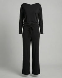 Tamara Elegant Set with Elastic Waist in Black