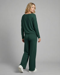 Tamara Elegant Set with Elastic Waist in Green