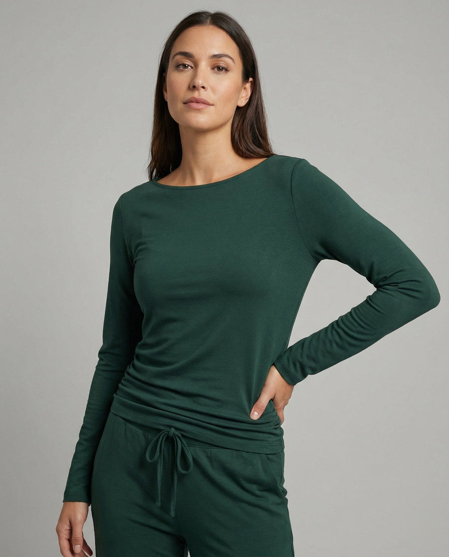 Tamara Elegant Set with Elastic Waist in Green
