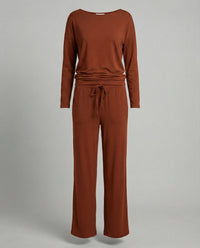 Tamara Elegant Set with Elastic Waist in Ziegelrot