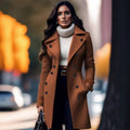 Tamara Elegant Trench Coat with Button Front