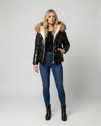 Tamara Jacket with Hood in Black