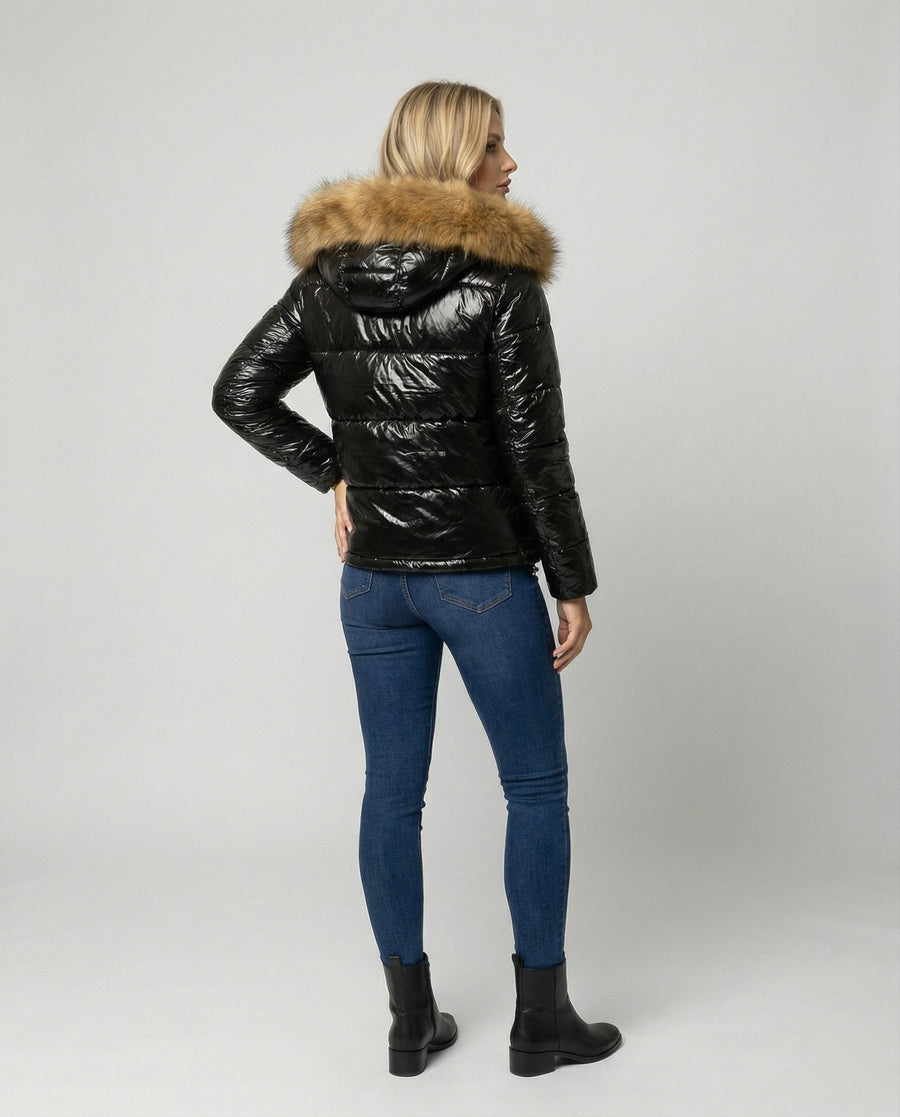 Tamara Jacket with Hood in Black