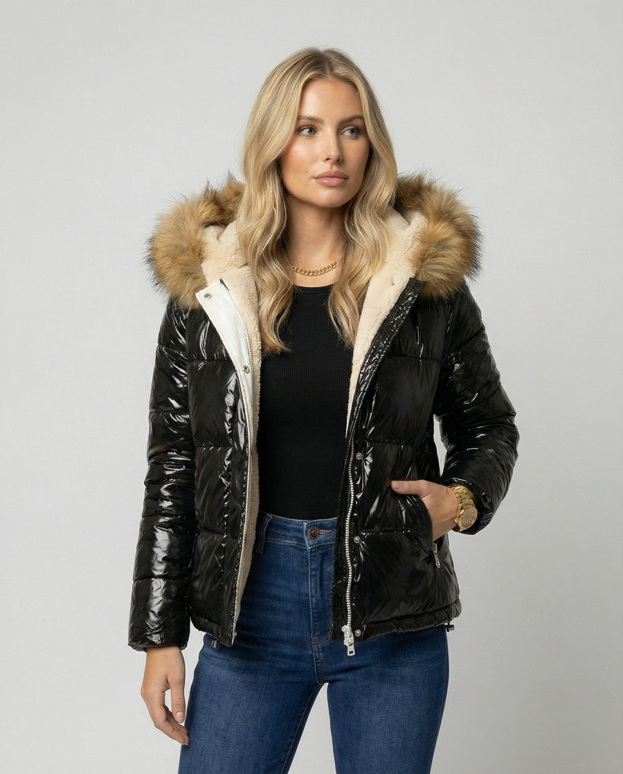 Tamara Jacket with Hood in Black