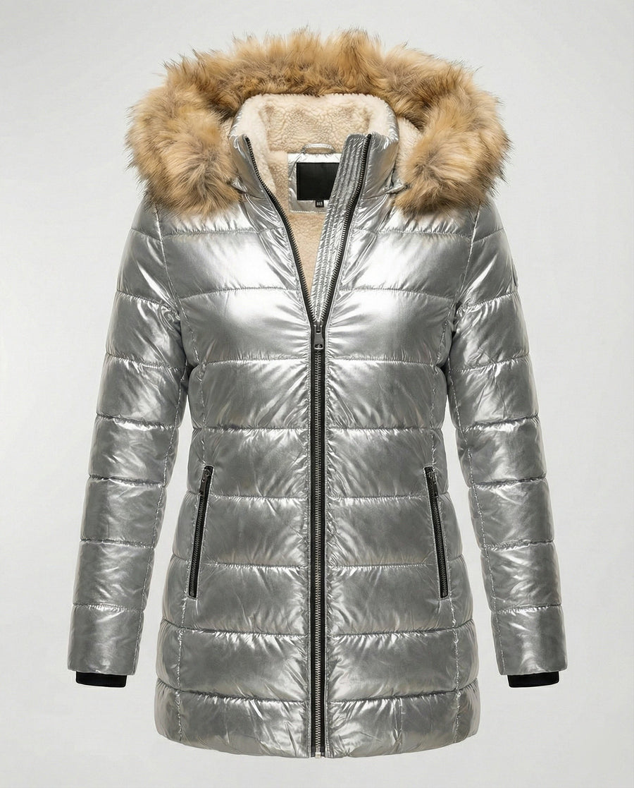 Tamara Jacket with Hood in Champagnergold