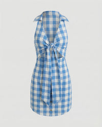 Tamara Linen Top in Blue