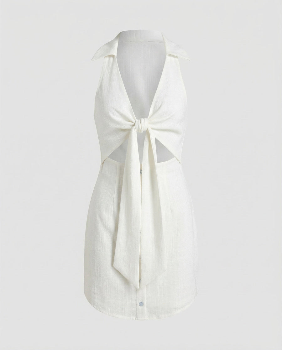 Tamara Linen Top in White