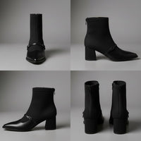 Tammy Pointed Toe Ankle Boot in Charcoal