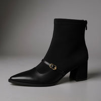 Tammy Pointed Toe Ankle Boot in Charcoal