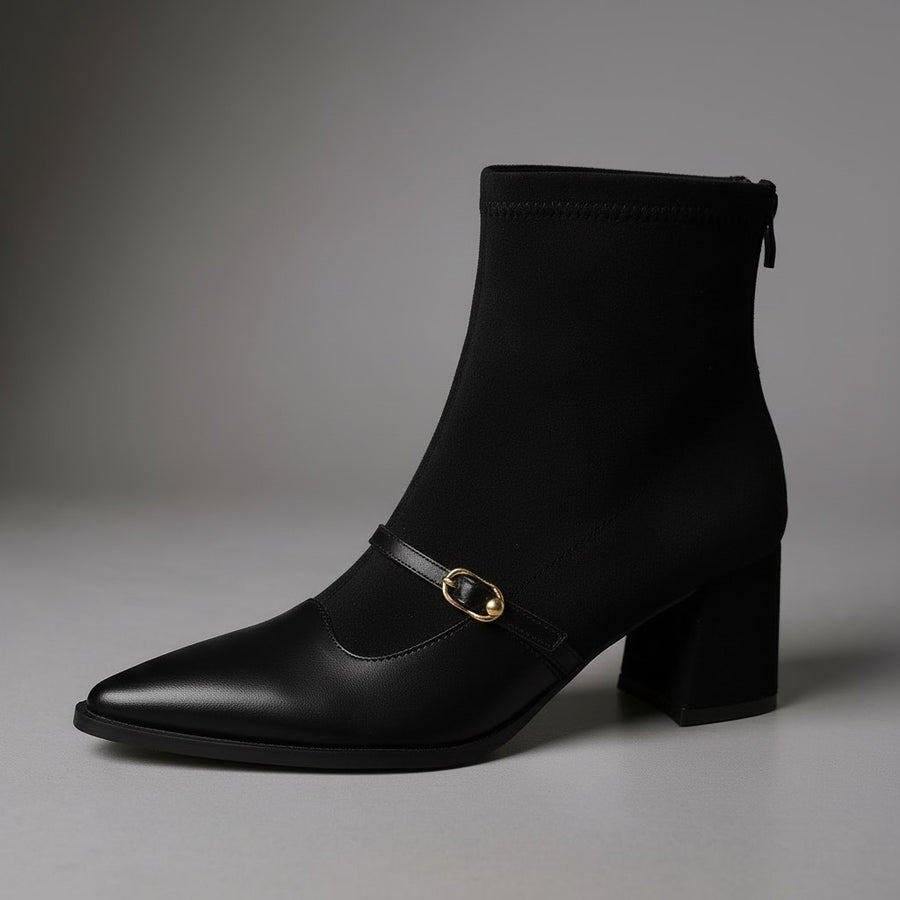 Tammy Pointed Toe Ankle Boot in Charcoal