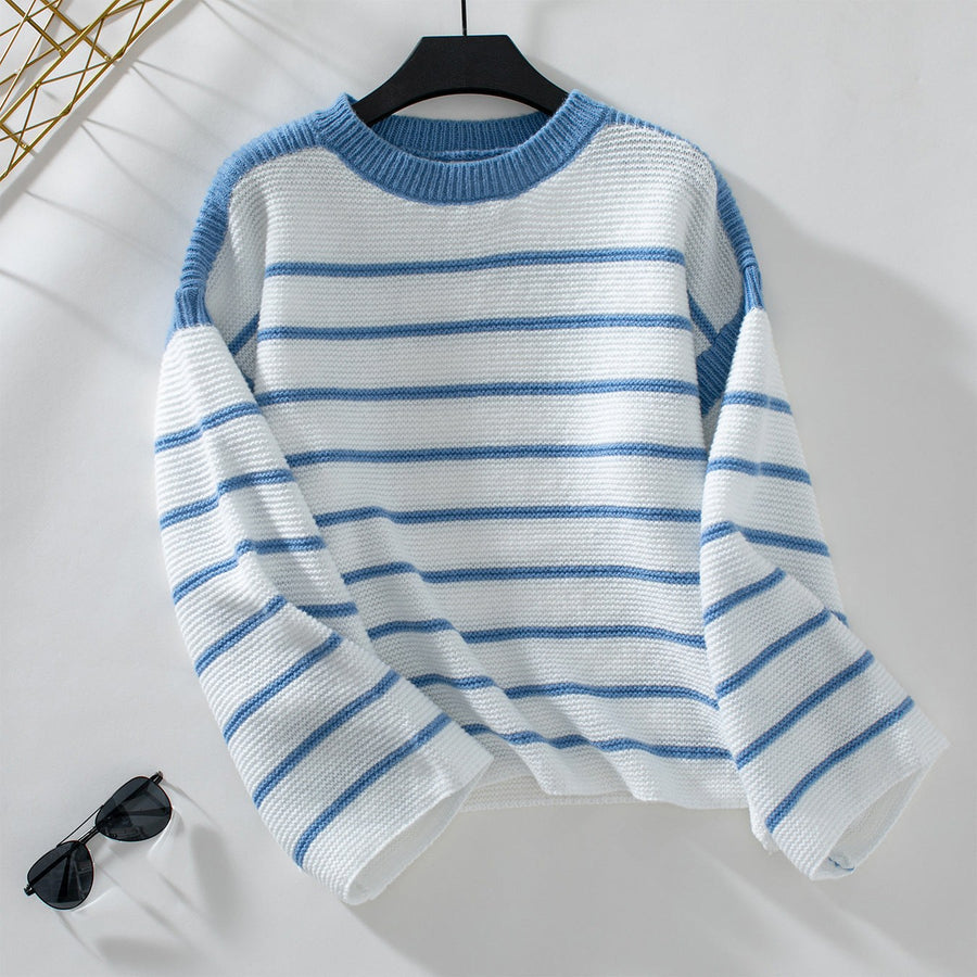 Tamsin Casual Knit Sweater in Blue