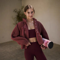 Tamsin Elegant Jacket in Wine Red