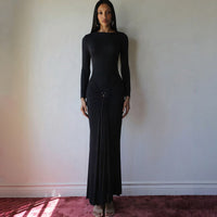 Tamsin Elegant Maxi Dress in Black