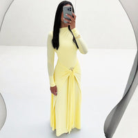 Tamsin Elegant Maxi Dress in Yellow