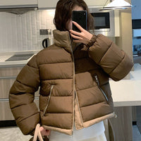 Tamsin Jacket with Zip Front and Pockets in Coffee