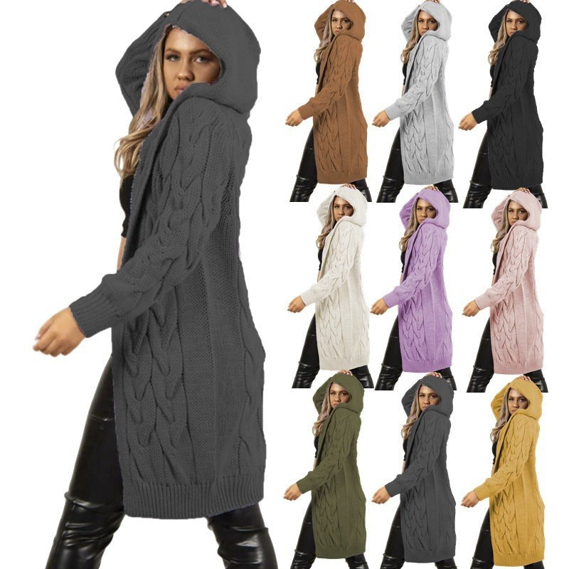Tamsin Knit Coat with Hood