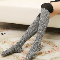 Tamsin Knit Knee-High Socks in Black