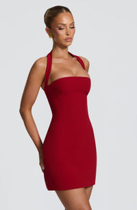 Romy Mini Dress - Deep Red
