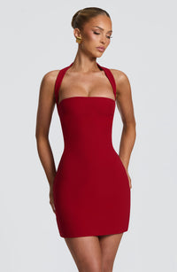 Romy Mini Dress - Deep Red