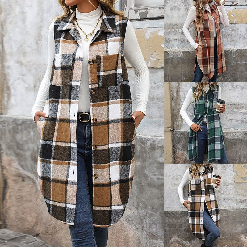 Tamsin Vest with Long Sleeve and Pockets