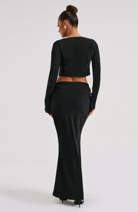Lottie Maxi Skirt in Black