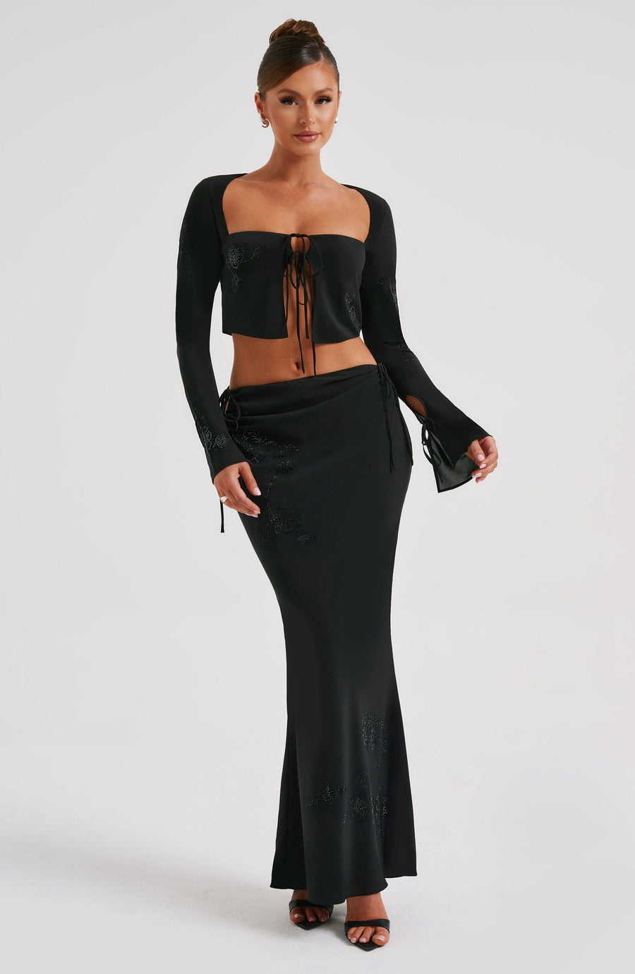 Lottie Maxi Skirt - Black