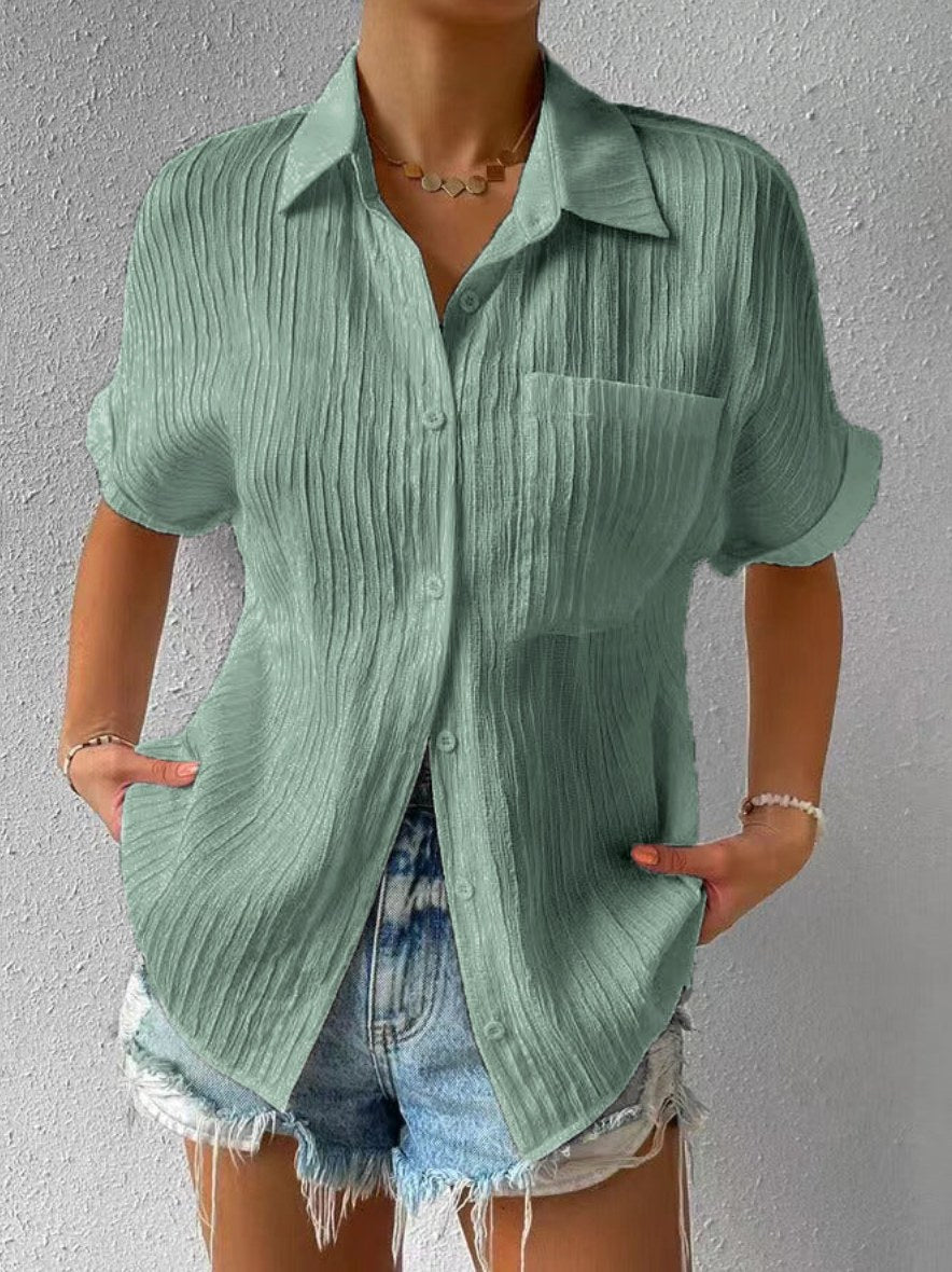 Tara Casual Blouse in Green