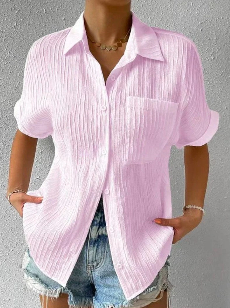 Tara Casual Blouse in Pink