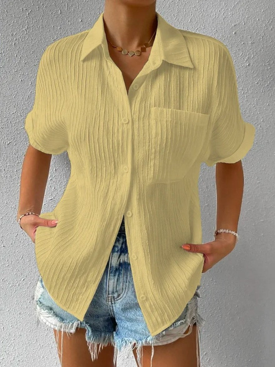 Tara Casual Blouse in Yellow