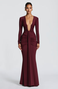 Tabitha Maxi Dress – Cherry Lacquer