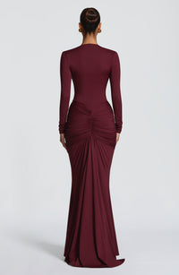 Tabitha Maxi Dress – Cherry Lacquer