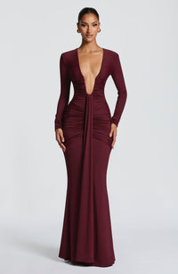 Tabitha Maxi Dress – Cherry Lacquer