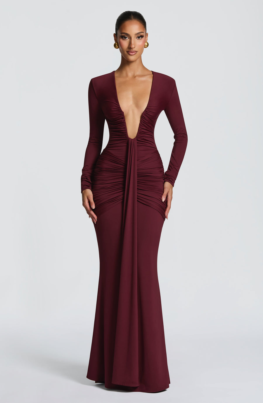 Tabitha Maxi Dress – Cherry Lacquer