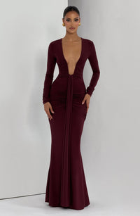 Tabitha Maxi Dress – Cherry Lacquer