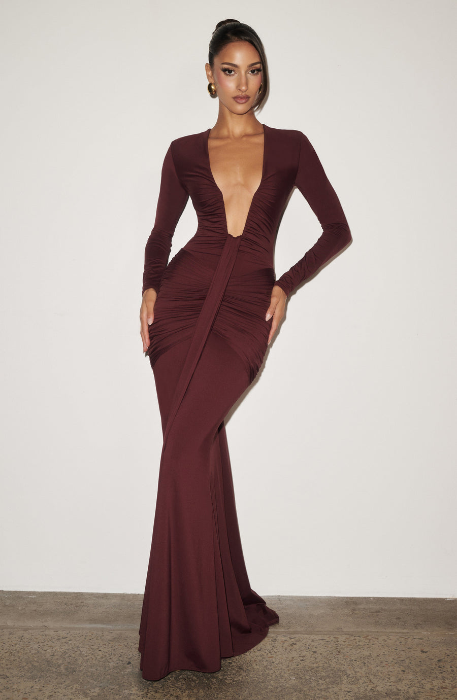 Tabitha Maxi Dress – Cherry Lacquer