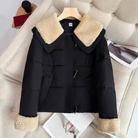 Tara Quilted Jacket with Oversized in Black