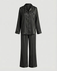 Tara Relaxed Silk Set in Black