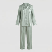 Tara Relaxed Silk Set in Green
