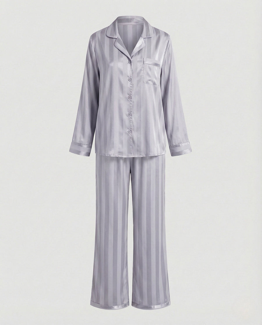 Tara Relaxed Silk Set in Light Turquoise