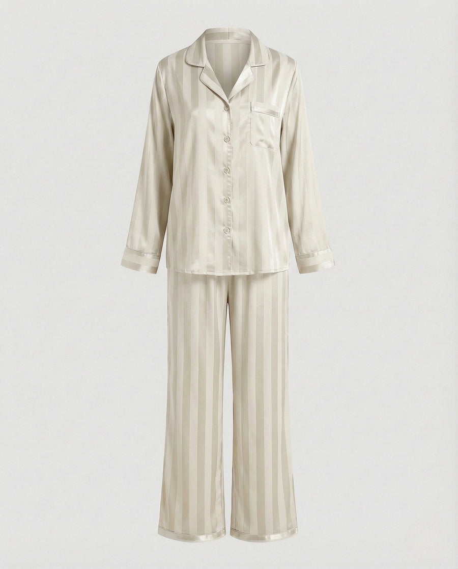 Tara Relaxed Silk Set in White