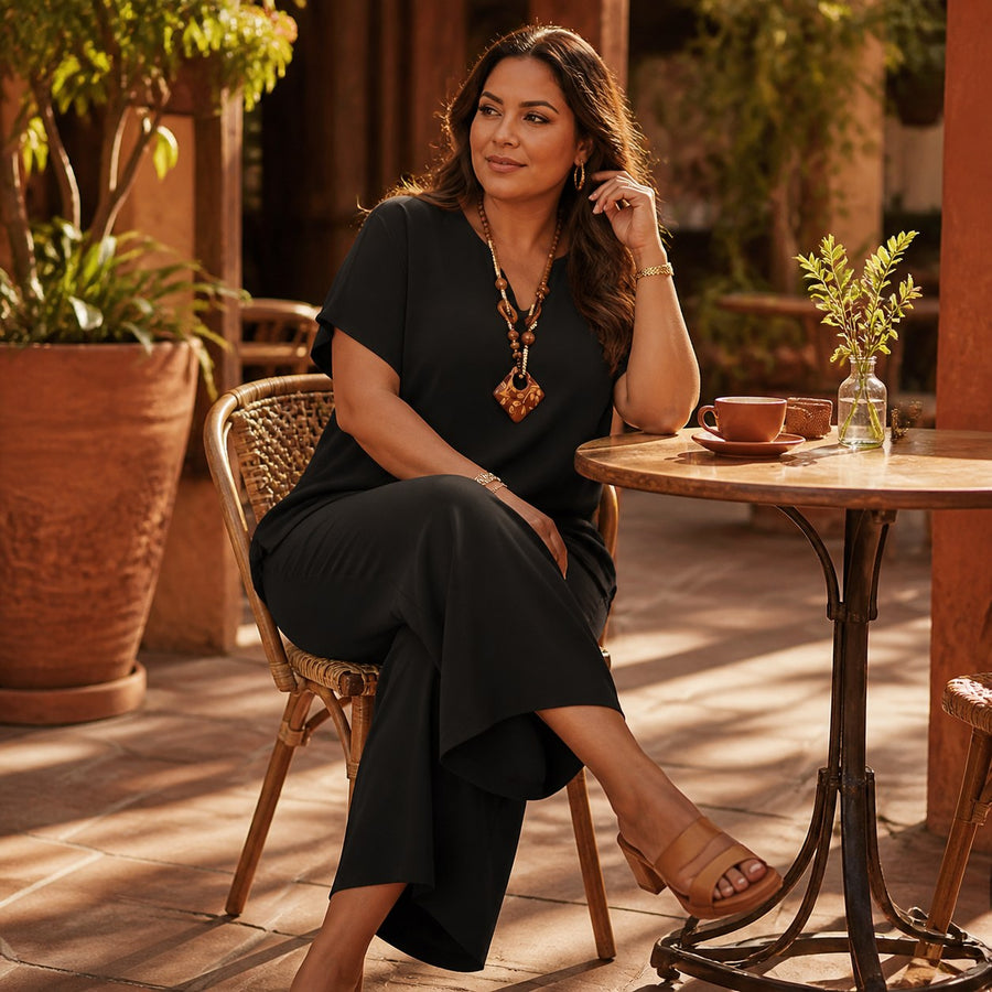 Tavara Women's Plus Size Relaxed Two-Piece Set
