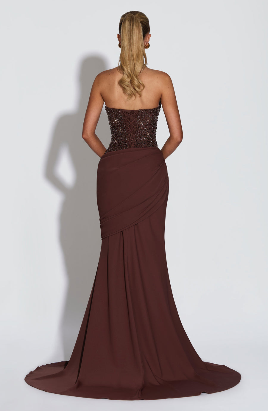 Yolande Gown – Plum Brown